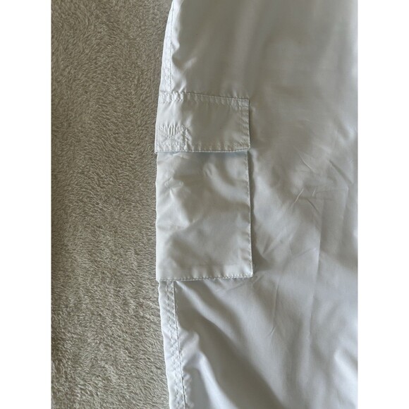 Linea Uomo Oversized Cargo  Track Suit White Nylon Size L Hiphop Athleisure - Picture 5 of 16